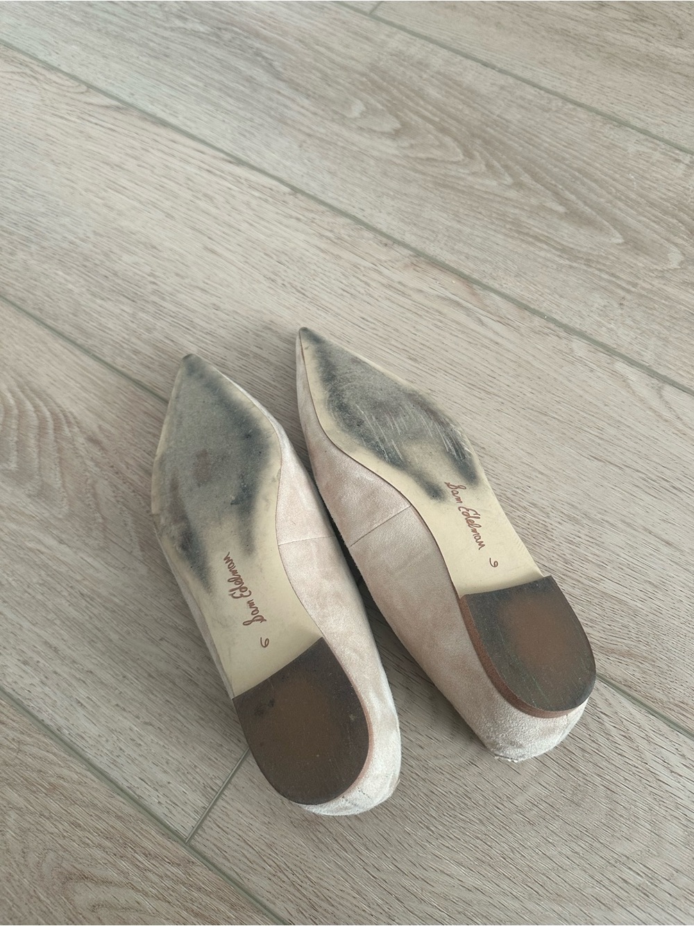 Sam Edelman Pointed Toe Women's Flats in Light Beige - Picture 4 of 4